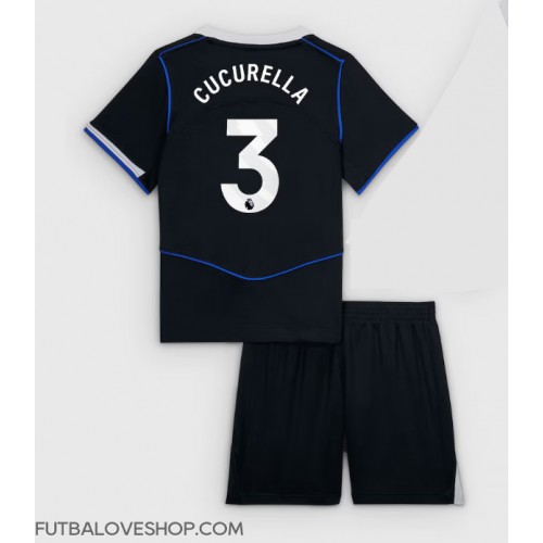 Dres Chelsea Marc Cucurella #3 Tretina pre deti 2025-26 Krátky Rukáv (+ trenírky)